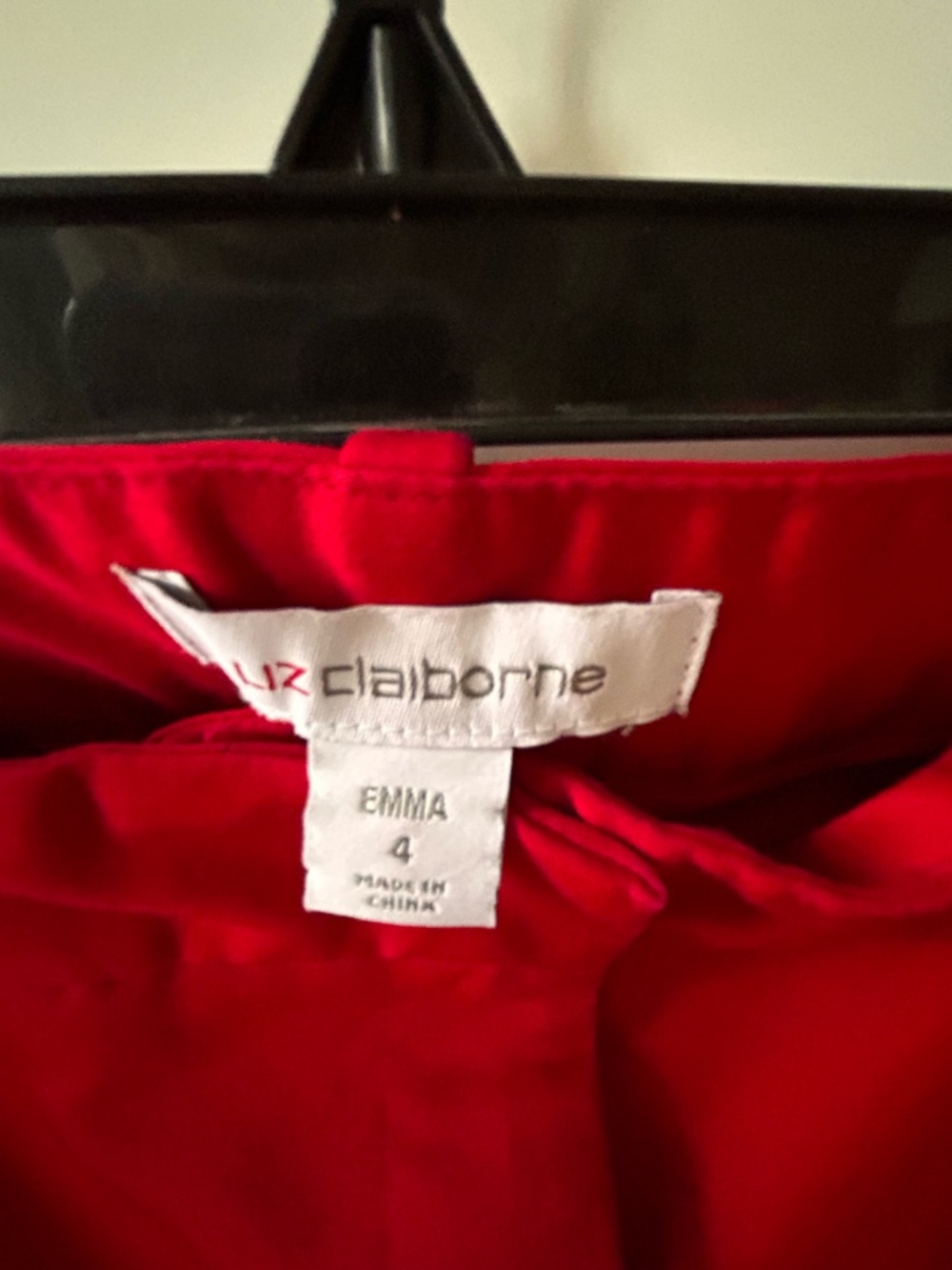 Liz Claiborne Red Women’s Slim Fit Ankle Pants - Picture 4 of 6